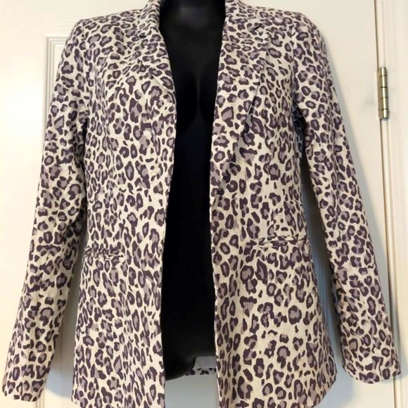 (NWT) - Rachel Zoe Linen Animal Print Blazer Jacket - Size Small - Picture 3 of 8